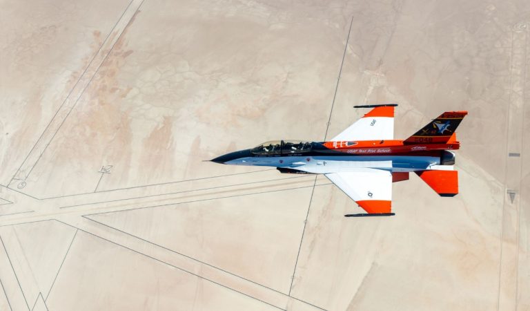 U.S. Air Force Secretary Kendall Flies In AI-Piloted X-62A VISTA