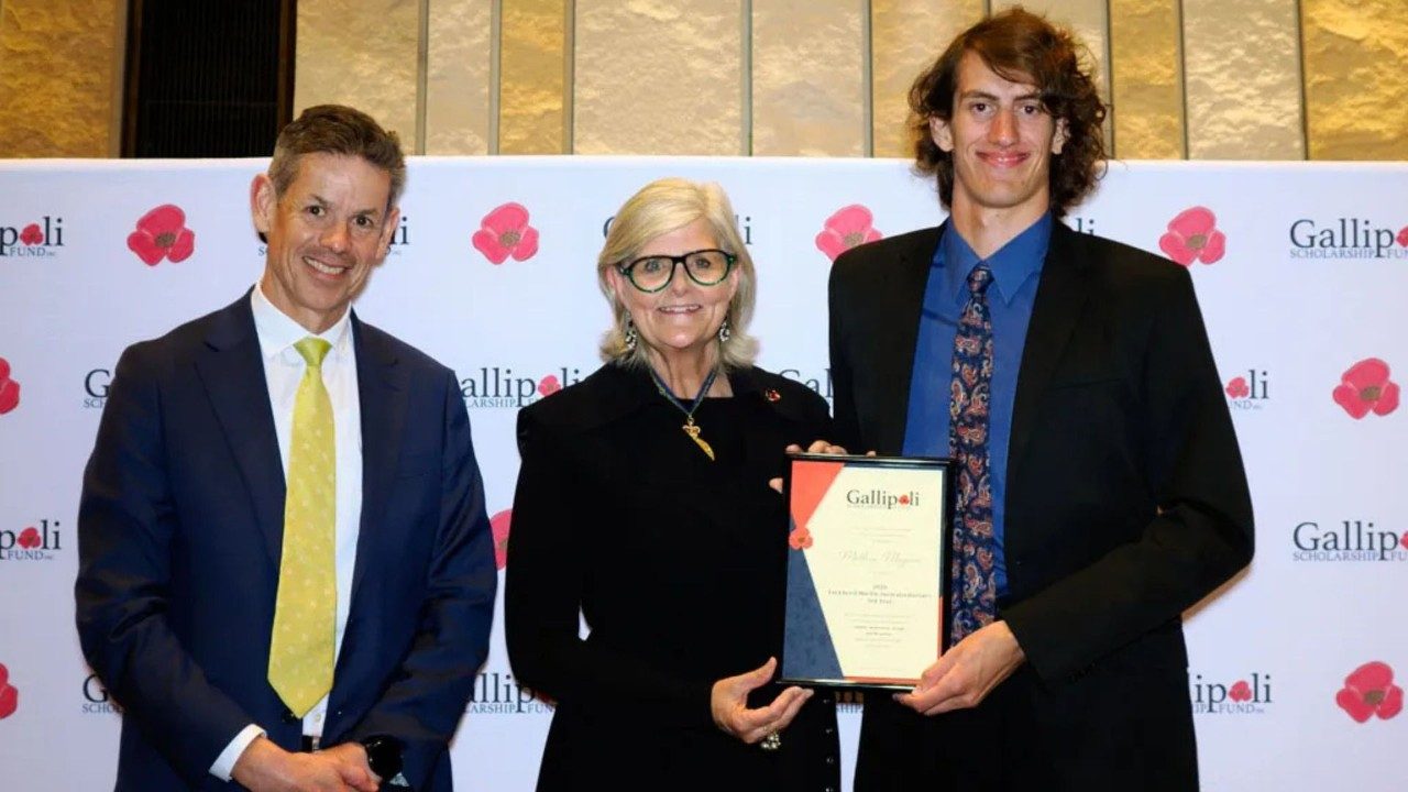 Matthew McGuire at the 2026 Presentation Ceremony at the Australian War Memorial. 